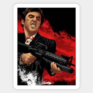 Scarface Shooting Sticker